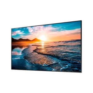 Samsung QH75R Pantalla Señalización 75" 4K 700 nits 24/7 – vista lateral | digital signage