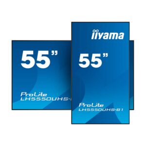 Pantalla Videowall iiyama LH5550UHS-B1 55" 4K UHD | Panel Ultra-Delgado Muro de Vídeo Digital Signage – vista lateral | vi...