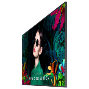 Samsung QM55C Pantalla Digital Signage 55" 4K 500 nits 24/7 – vista trasera | monitor digital signage