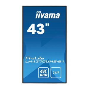 Pantalla de interior 43" iiyama ProLite LH4370UHB-B1 – vista trasera | digital signage