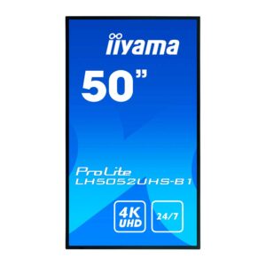 Pantalla de interior 50" iiyama ProLite LH5052UHS-B1 – vista trasera | digital signage