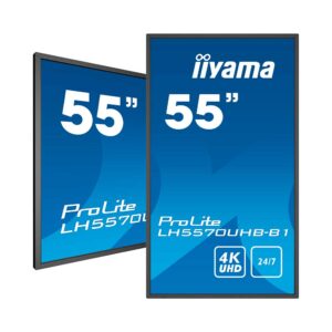 Monitor Profesional iiyama LH5570UHB-B1 55" | Pantalla Digital Signage Interior con WiFi | monitor digital signage