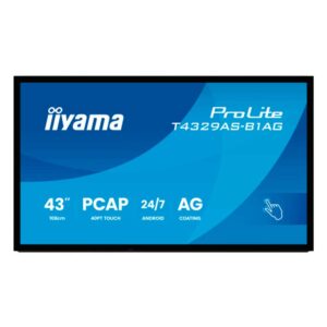 Pantalla Táctil PCAP iiyama 43" 4K UHD | multi-touch Sin Marcos Integración Industrial | pantalla táctil interactiva