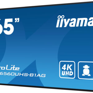 Monitor Profesional iiyama 65" LH6560UHS-B1AG 4K UHD Android 24/7 para señalización digital – detalle técnico | monitor di...
