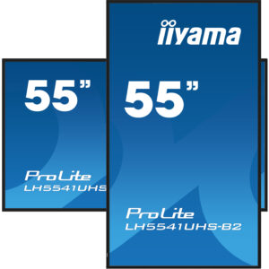 Monitor Profesional iiyama 55" LH5541UHS-B2 4K UHD 24/7 para señalización digital – detalle técnico | monitor digital signage