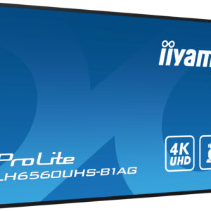 Monitor Profesional iiyama 65" LH6560UHS-B1AG 4K UHD Android 24/7 para señalización digital – detalle técnico | monitor di...