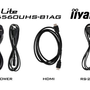 Monitor Profesional iiyama 65" LH6560UHS-B1AG 4K UHD Android 24/7 para señalización digital – vista trasera | monitor digi...