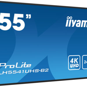 Monitor Profesional iiyama 55" LH5541UHS-B2 4K UHD 24/7 para señalización digital – detalle técnico | monitor digital signage