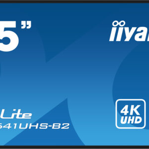Monitor Profesional iiyama 55" LH5541UHS-B2 4K UHD 24/7 para señalización digital – vista lateral | monitor digital signage