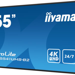 Monitor Profesional iiyama 55" LH5541UHS-B2 4K UHD 24/7 para señalización digital – detalle técnico | monitor digital signage