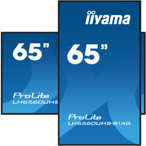 Monitor Profesional iiyama 65" LH6560UHS-B1AG 4K UHD Android 24/7 para señalización digital – detalle técnico | monitor di...