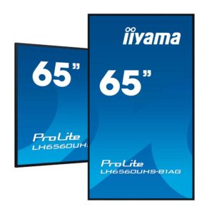 Monitor Profesional iiyama 65" LH6560UHS-B1AG 4K UHD Android 24/7 para señalización digital | monitor digital signage