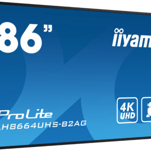 Monitor Profesional iiyama 86" LH8664UHS-B2AG 4K UHD Android 24/7 para señalización digital – detalle técnico | monitor di...