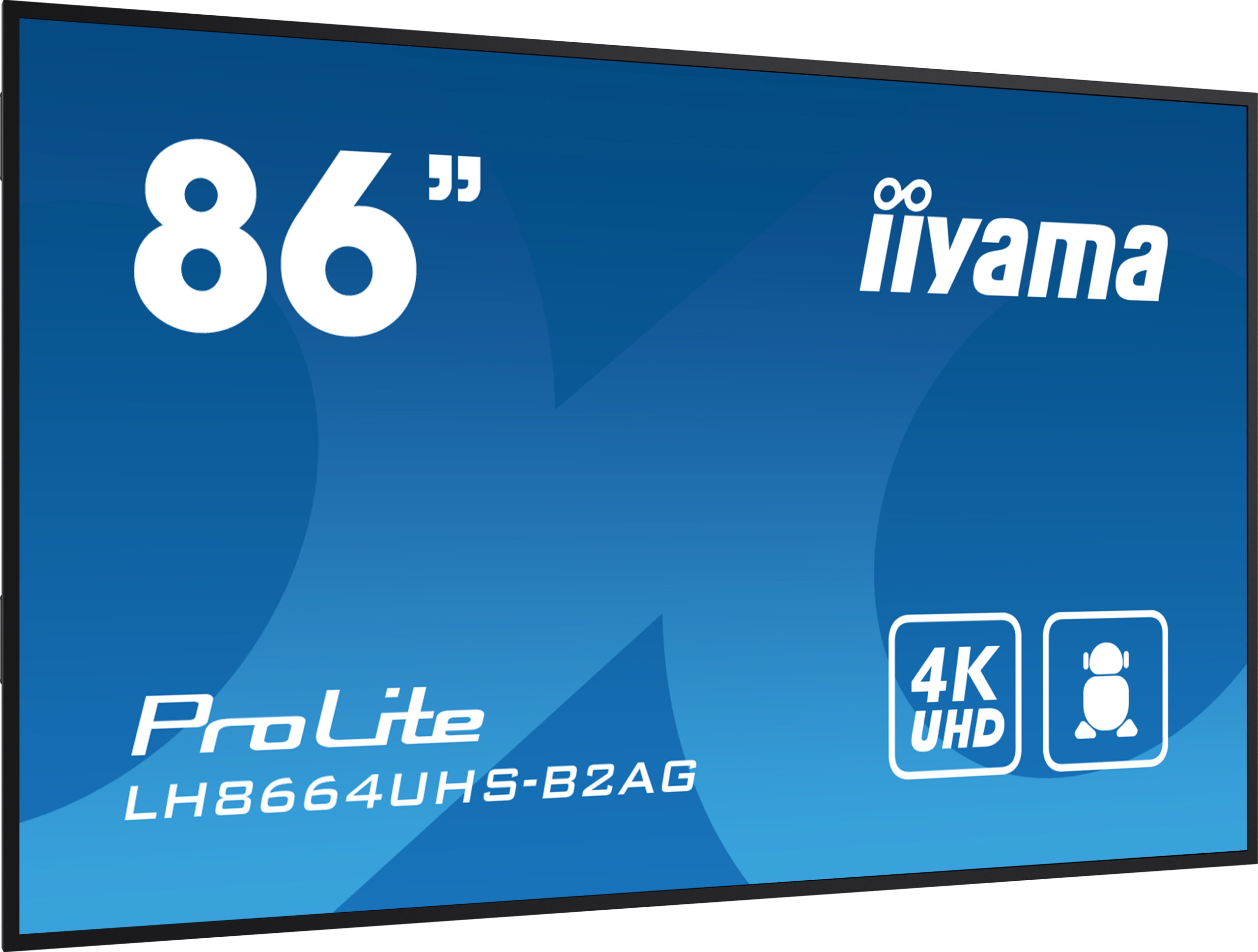 Monitor Profesional iiyama 86" LH8664UHS-B2AG 4K UHD Android 24/7 para señalización digital – detalle técnico | monitor di...