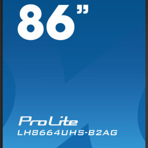 Monitor Profesional iiyama 86" LH8664UHS-B2AG 4K UHD Android 24/7 para señalización digital – detalle técnico | monitor di...