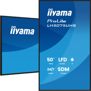 Monitor Táctil Profesional iiyama LH5075UHS-B2 50" 4K UHD Android 11 24/7 | Pantalla Interactiva Digital Signage – detalle...
