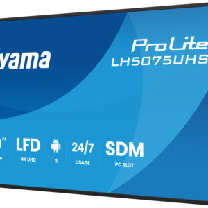 Monitor Táctil Profesional iiyama LH5075UHS-B2 50" 4K UHD Android 11 24/7 | Pantalla Interactiva Digital Signage – detalle...