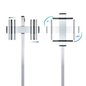 TooQ FS2270M-B soporte de suelo fijo THE TOWER para pantallas de 37" a 70" – detalle técnico | soporte de suelo para panta...
