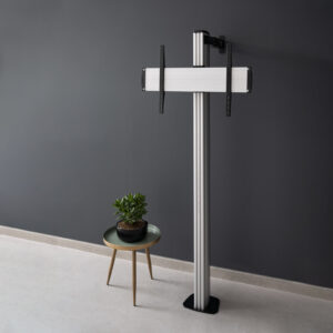 TooQ FS2270M-B soporte de suelo fijo THE TOWER para pantallas de 37" a 70" – vista lateral | soporte de suelo para pantallas