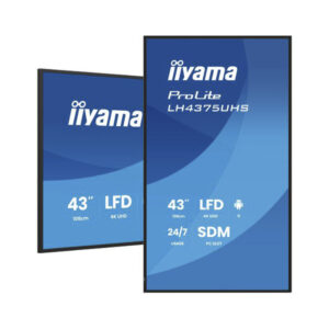 Monitor Profesional iiyama LH4375UHS-B2AG 43" 4K UHD Android 11 24/7 | Pantalla Digital Signage Interior con WiFi | monito...