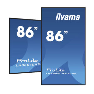 Monitor Profesional iiyama 86" LH8664UHS-B2AG 4K UHD Android 24/7 para señalización digital | monitor digital signage