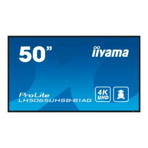 Monitor Profesional iiyama 50" 4K UHD Android 11 24/7 | Pantalla Digital Signage Interior con WiFi | monitor digital signage