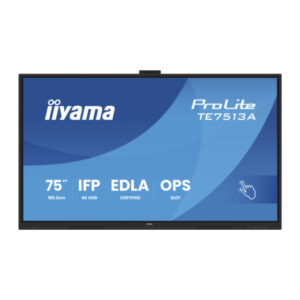 Pantalla Interactiva iiyama ProLite TE7513A-B1AG 75" 4K UHD Google EDLA | digital signage