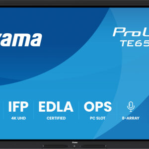 IIYAMA MONITOR INTERACTIVO 65" EDLA, ANDROID 14, 16/128GB UHD IPS, MM 2X 20W + 20W SUBWR, 2X HDMI, DP , 1X USB-C, 550CD/...