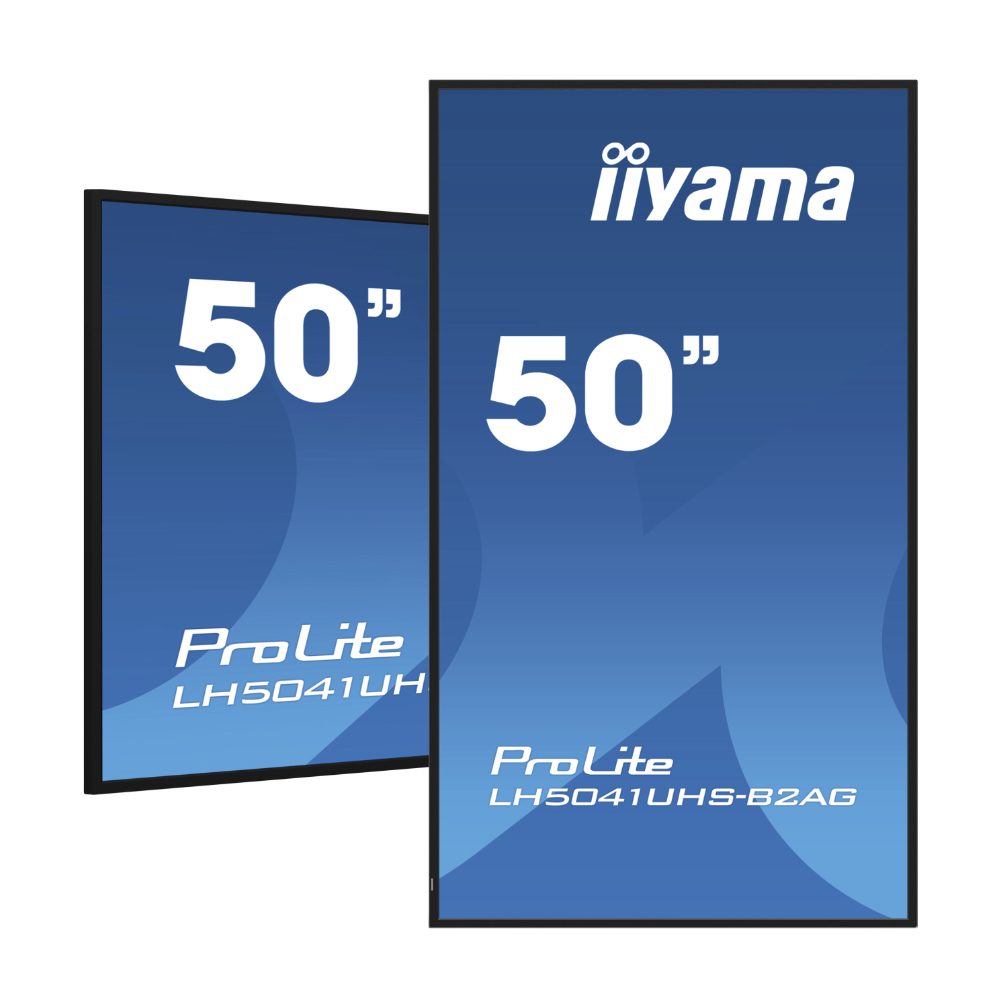 Monitor Profesional iiyama LH5041UHS-B2AG 50" 4K UHD | Pantalla Digital Signage Interior con WiFi | monitor digital signage