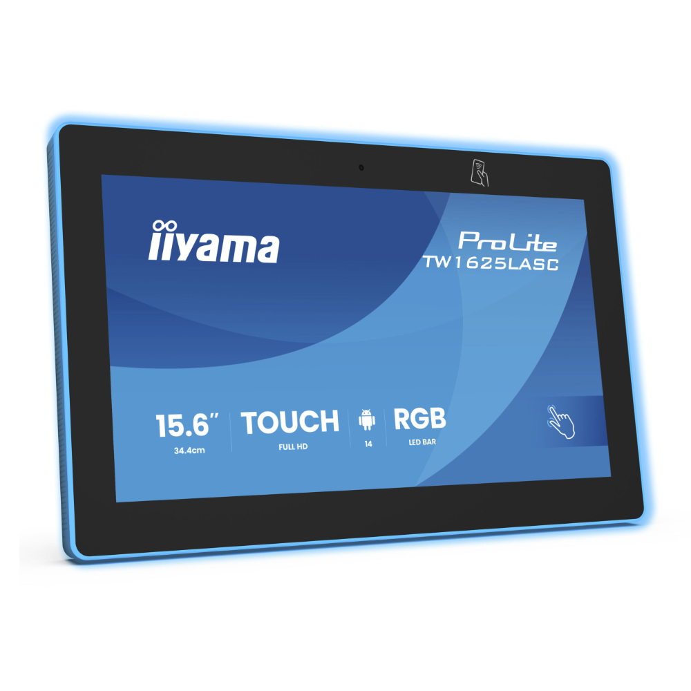 Pantalla Sala de Reuniones iiyama TW1625LASC-B3PNR 15.6" Full HD | Reserva de Salas PoE Android WiFi Bluetooth | digital s...