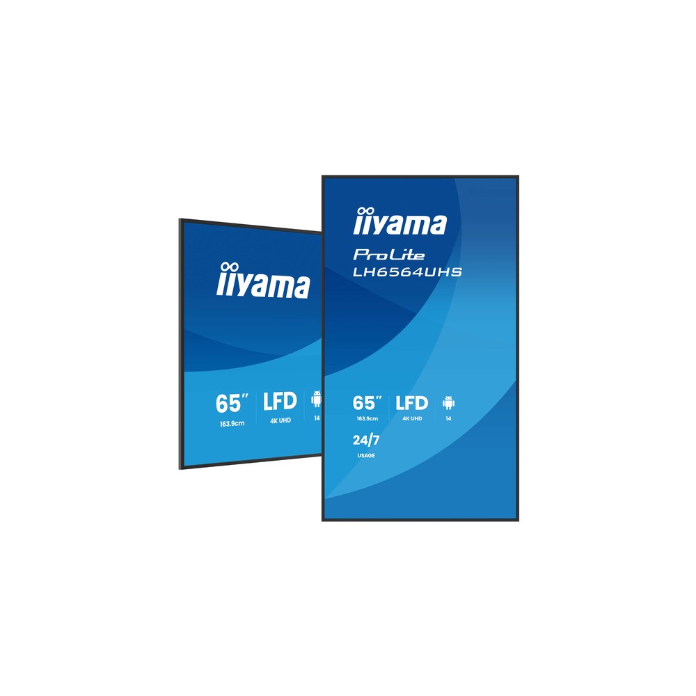 iiyama ProLite LH6564UHS-B1AG 65" 4K UHD VA 500 nits Android 14 24/7 - Imagen 2