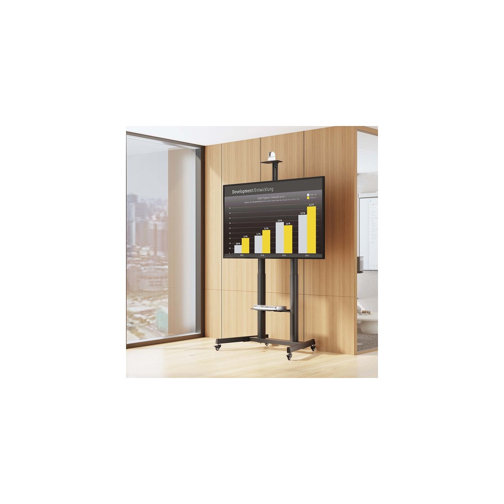 Soporte Suelo Aisens FT100TE-403 Inclinable, con ruedas para Pantallas 60-100" hasta 100 kg - Imagen 5