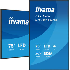 iiyama ProLite LH7575UHS 75" 4K UHD 500 nits Android 24/7