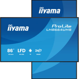 iiyama ProLite LH8664UHS 86" 4K UHD IPS 500 nits Android 24/7