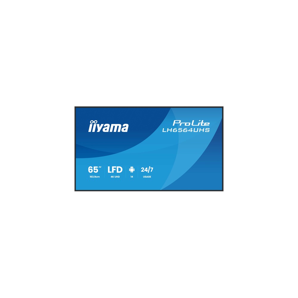 iiyama ProLite LH6564UHS-B1AG 65" 4K UHD VA 500 nits Android 14 24/7 - Imagen 3