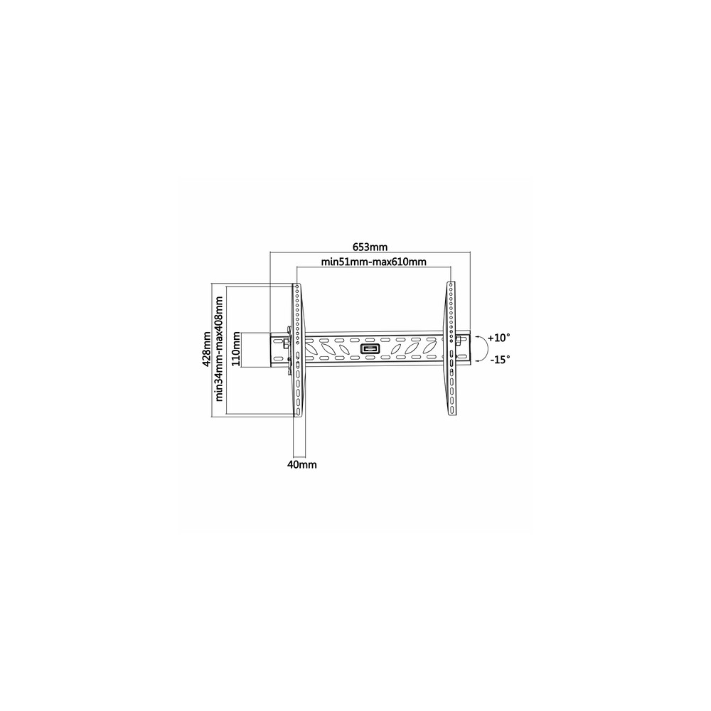 Soporte Pared Aisens WT70T-019 Inclinable para Pantallas 37-70" hasta 50 kg - Imagen 6