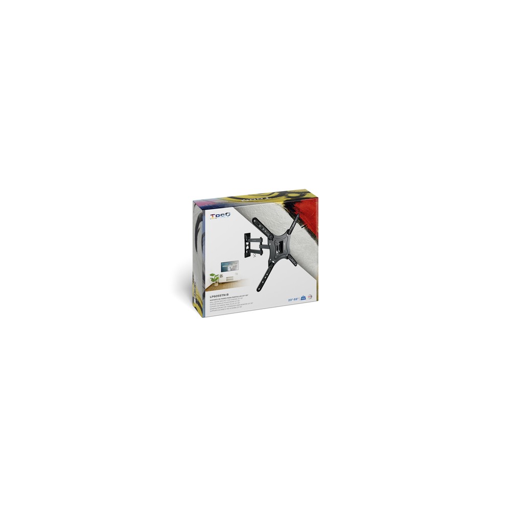 Soporte Pared TooQ LP6055TN-B Inclinable y Orientable para Pantallas 23-55" hasta 30 kg - Imagen 9
