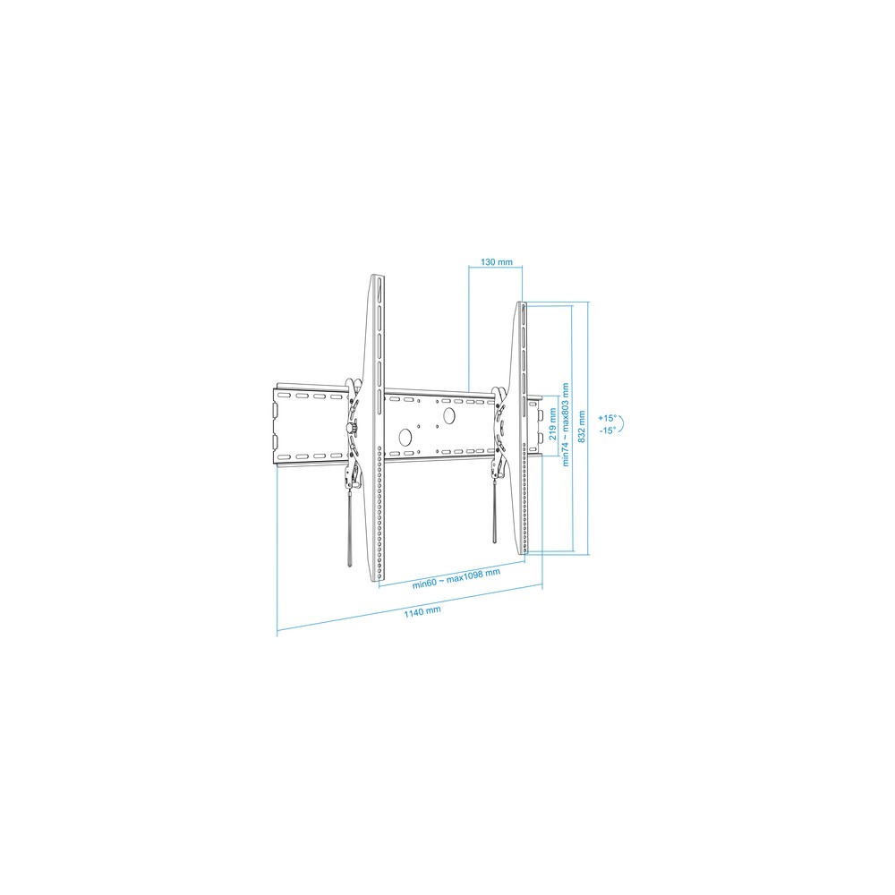 Soporte Pared TooQ LP42130T-B Fijo para Pantallas 60-100" hasta 130 kg - Imagen 9